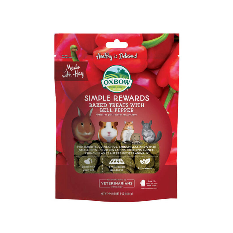 Oxbow Animal Health Simple Rewards Baked Treats for Small Animals - Bell Pepper image number null