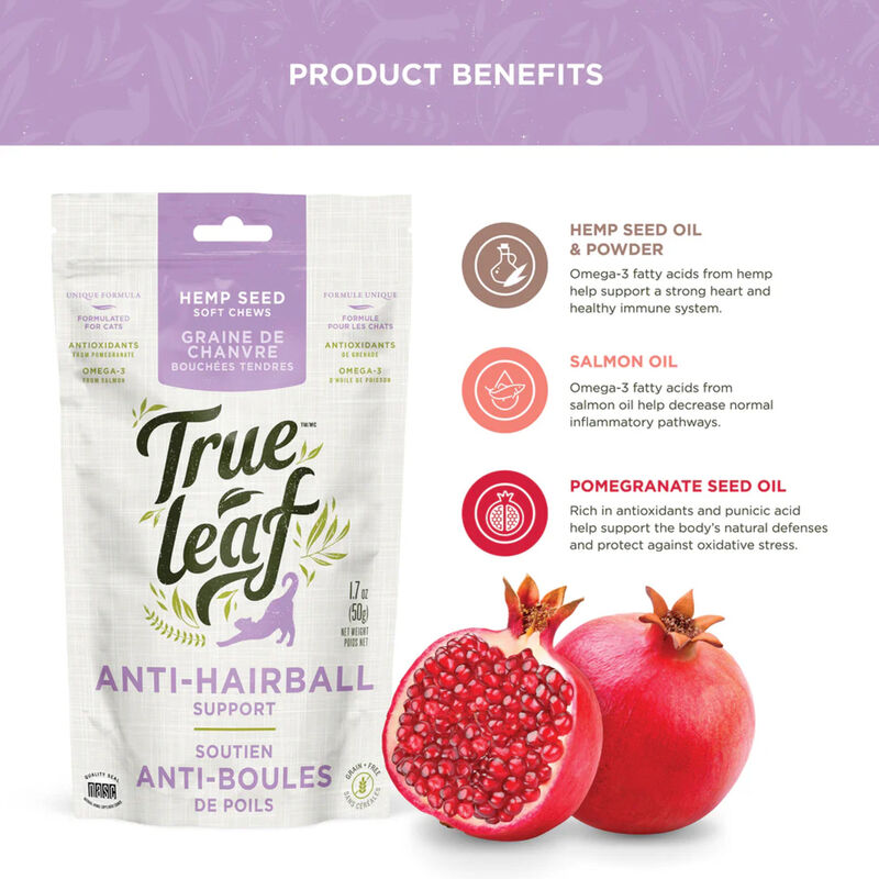 True Leaf, Anti-Hairball Support Chews for Cats image number null