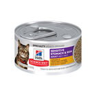 Science Diet, Adult Sensitive Stomach & Skin Chicken & Vegetable Entr&eacute;e - 82 g - Wet Cat Food image number null
