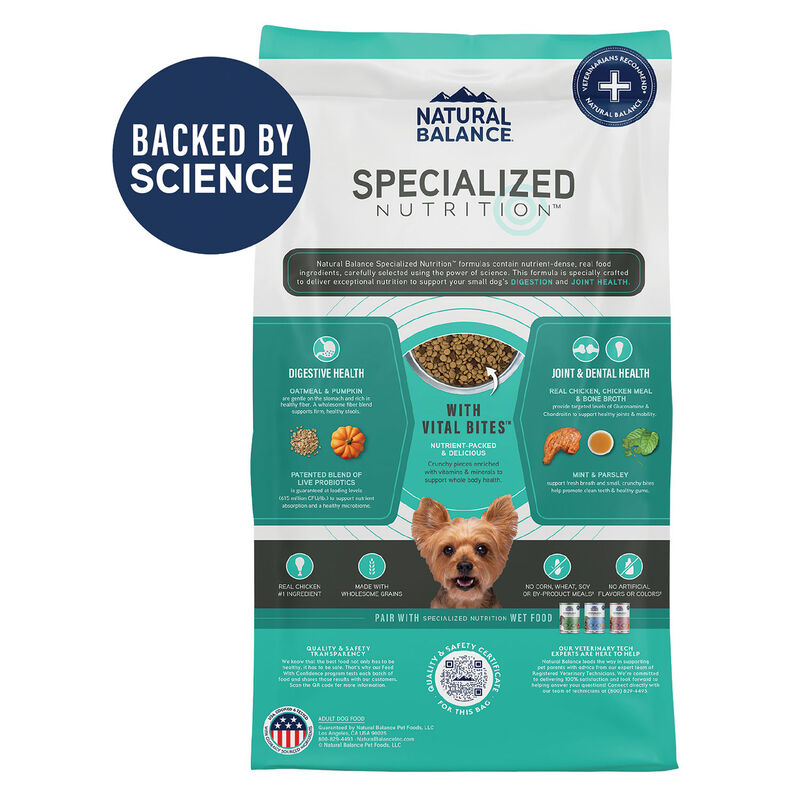 Natural Balance, Specialized Nutrition - Small Breed Digestive & Joint Health Chicken & Oatmeal Form image number null