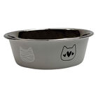 Brigade Printed Cat Bowl -  Light Gray image number null