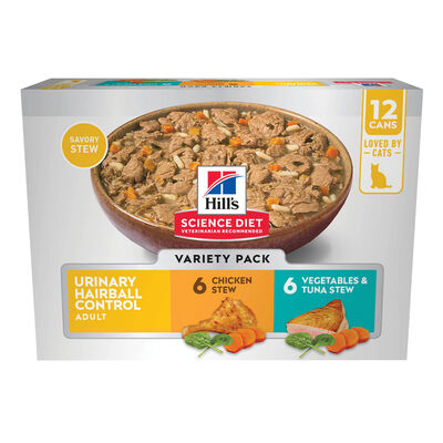 Science Diet, Urinary Hairball Control Chicken & Tuna Variety Pack - Cat Wet Food