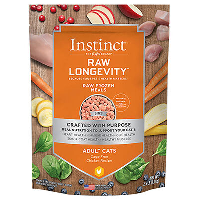 Instinct, Feline Adult, Longevity - Chicken Bites - 1.13 kg - Frozen Cat Food