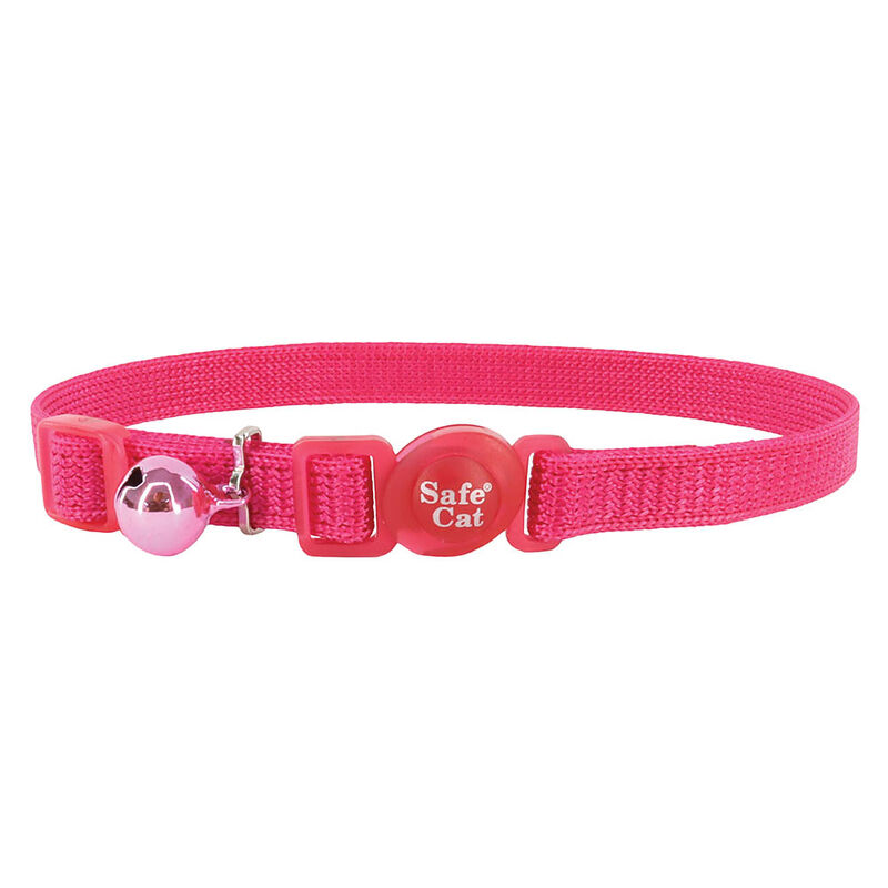 Cat Collar Adjustable Breakaway Snag Proof PinkFlam 3/8x8-12" image number null