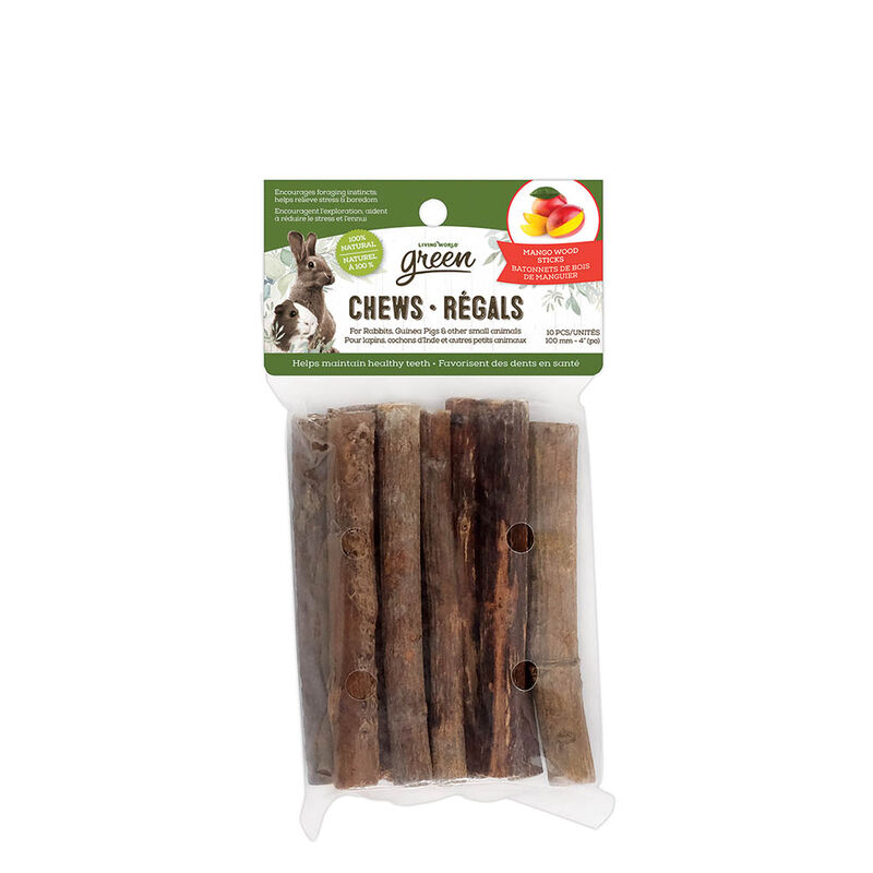 Living World Green, Small Animal Chews, Mango Sticks image number null