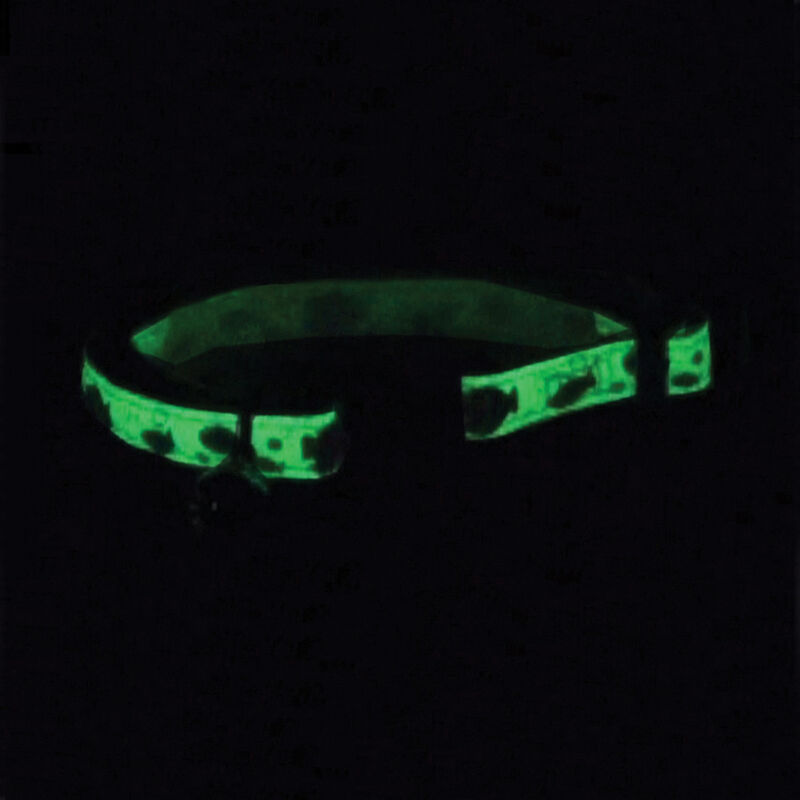 Cat Collar Adjustable Breakaway - Glow Purple Leopard 3/8x8-12" image number null