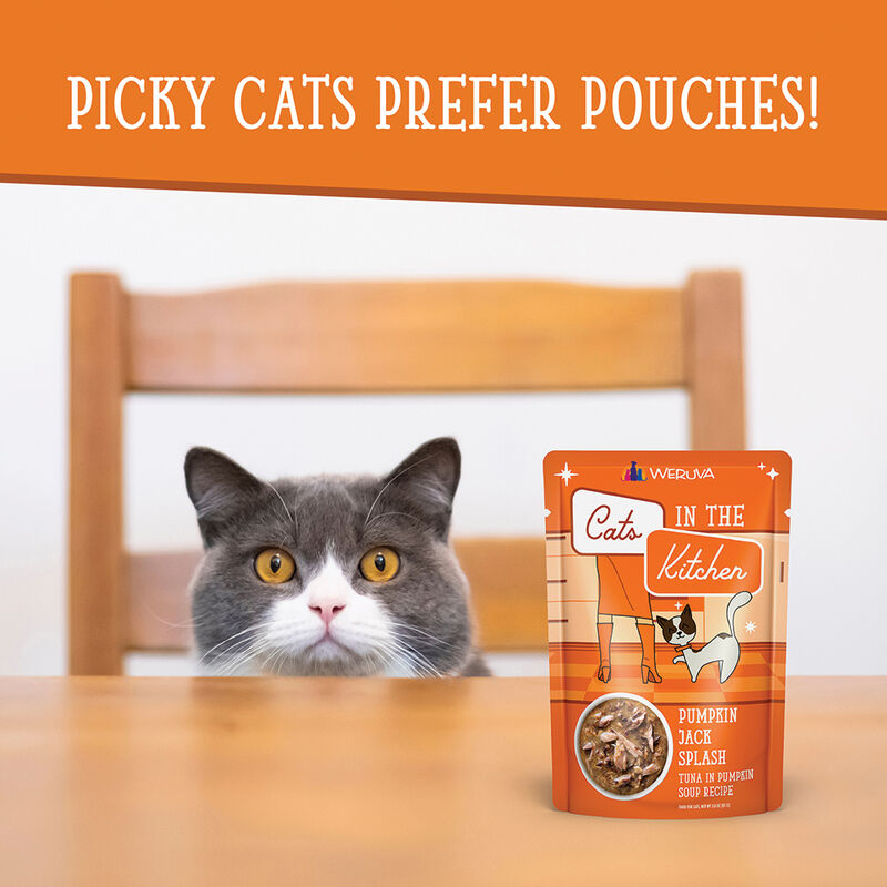 Weruva, Can Feline - Pumpkin Jack Splash - Tuna in Pumpkin Soup - 85g - Shreds - Wet Cat Food image number null