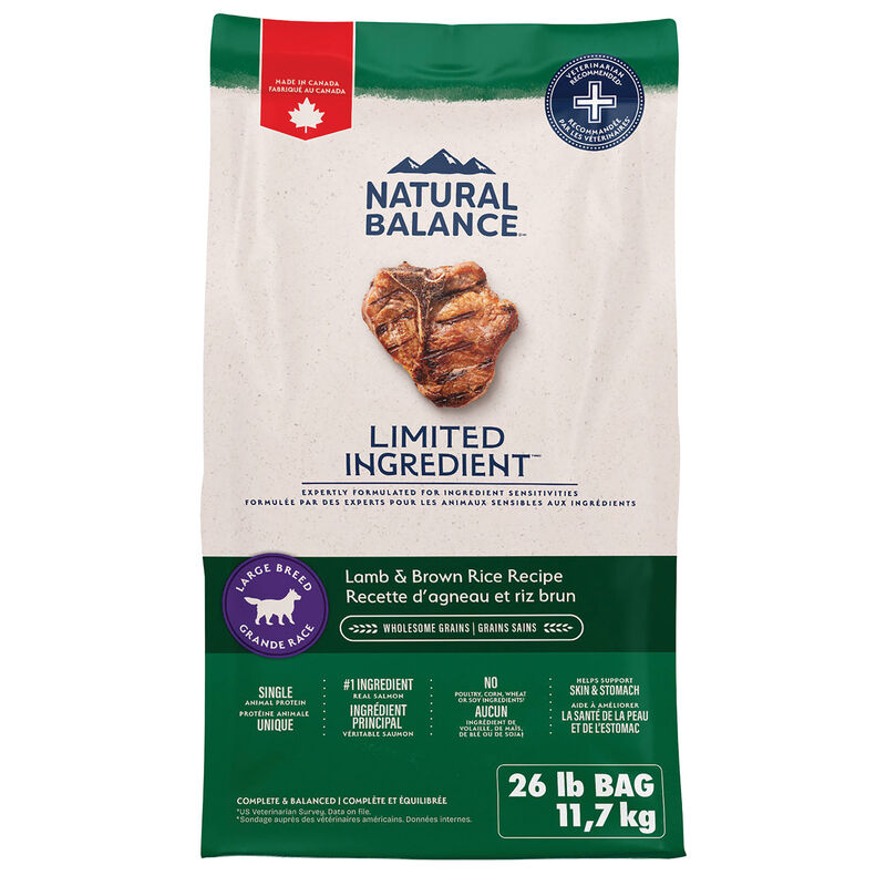 Natural Balance, Adult, Large Breed LID Lamb & Brown Rice - 11.8 kg - Dry Dog Food image number null