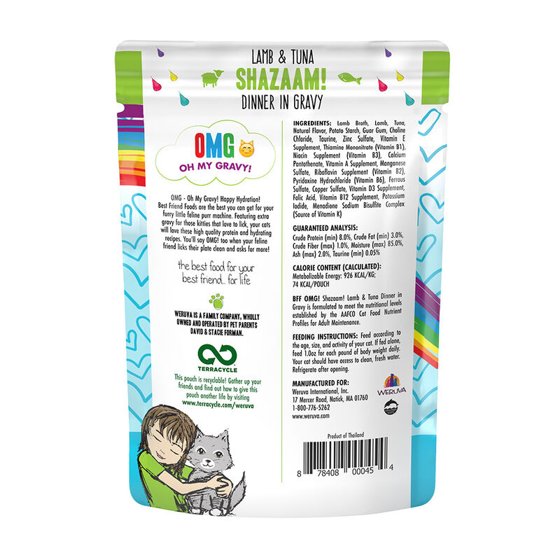 Weruva, Pouch, Feline Adult - Lamb & Tuna - 80 g - Minced  - Wet Cat Food image number null