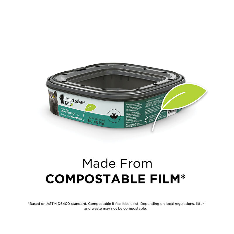 LitterLocker, Design Plus Eco Refill, Compostable Film, 12ft (Up To 2 Months) image number null