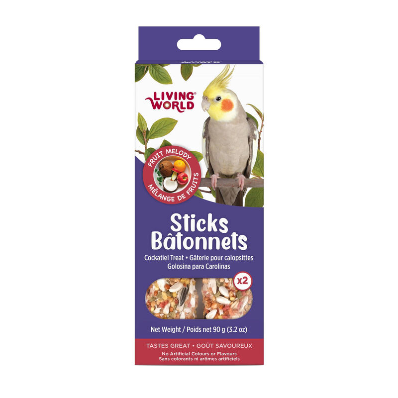 Living World Cockatiel Treat Sticks - Fruit Melody 2 pk image number null