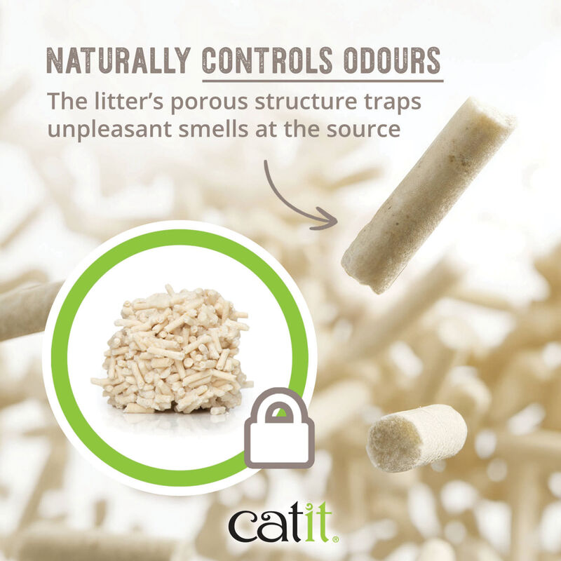 Catit Go Natural! Pea Husk Clumping Cat Litter Unscented - 5.6kg image number null