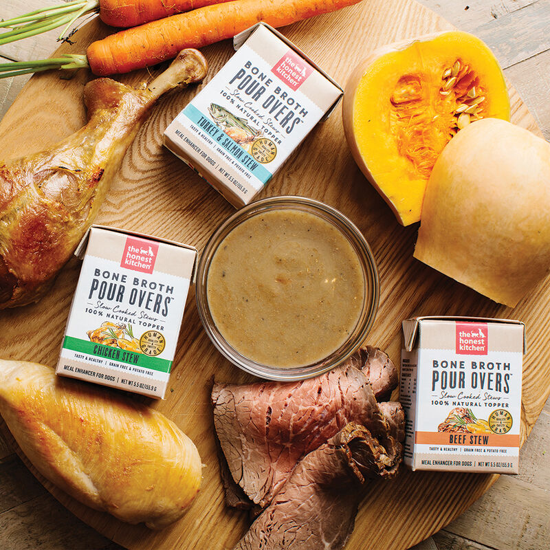 The Honest Kitchen, Bone Broth Pour Overs, Turkey & Salmon - Wet Dog Food image number null