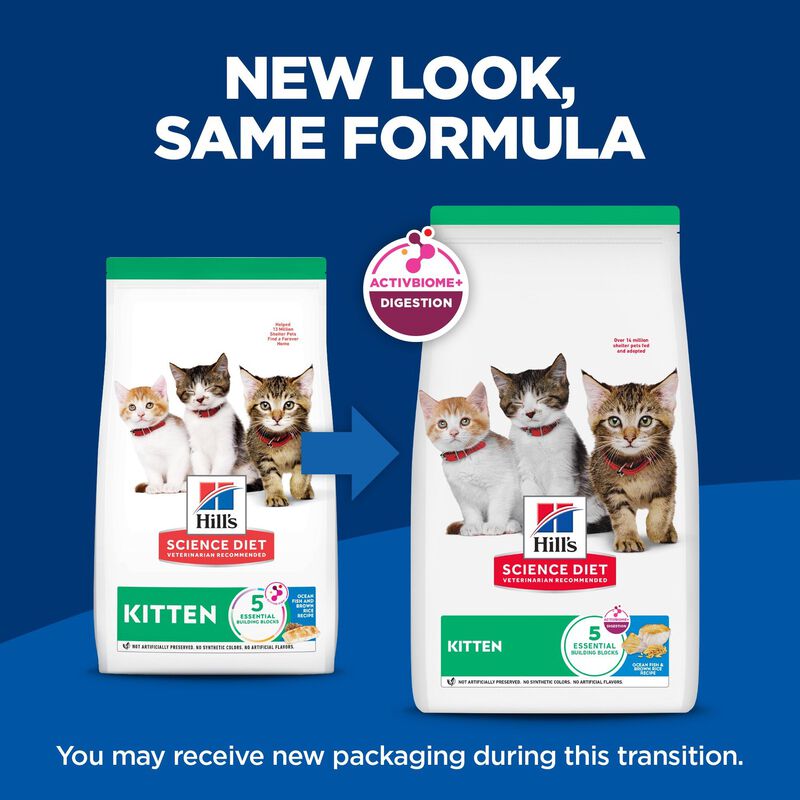 Science Diet, Kitten Ocean Fish & Brown Rice Recipe - Dry Kitten Food image number null