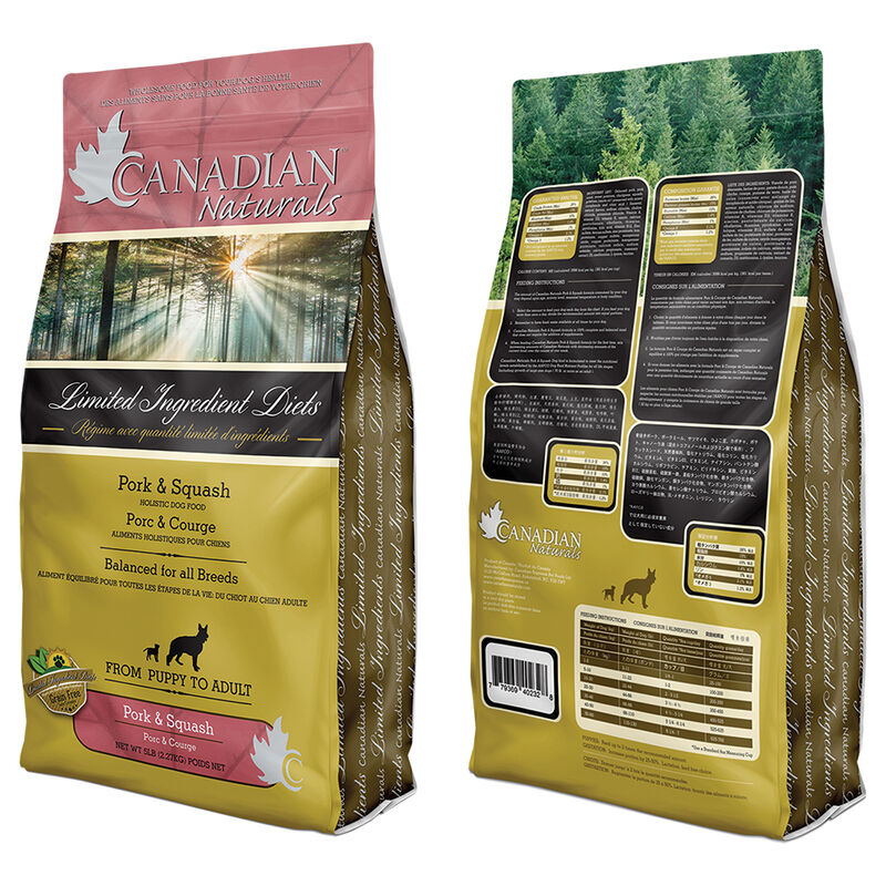 Canadian Naturals, Adult - LID Pork  &  Squash - Dry Dog Food image number null
