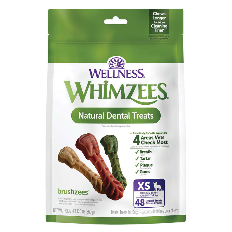 Whimzees, Dental Treat, Toothbrush Star Pouch - XS - 48 Pc image number null