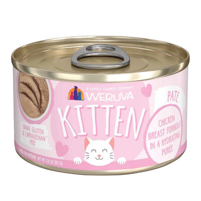 Weruva, Can, Kitten, Chicken Breast in Hydrating Puree - 85 g - Pate  - Wet Cat Food