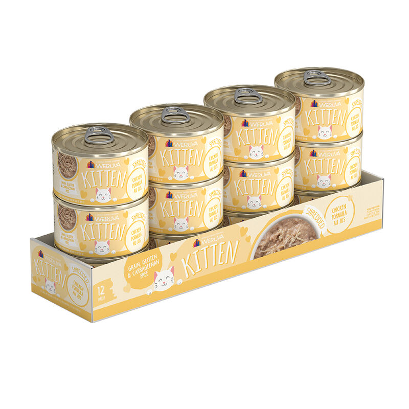 Weruva, Can, Kitten, Chicken Au Jus - 85 g - Minced  - Wet Cat Food image number null