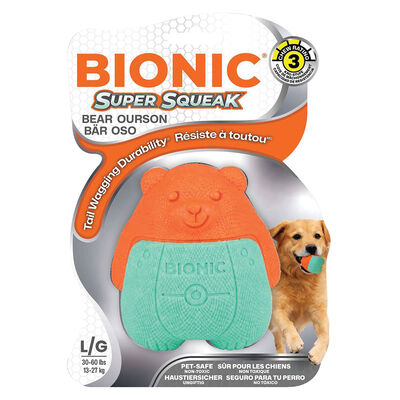 Bionic Super Squeak Bear Dog Toy