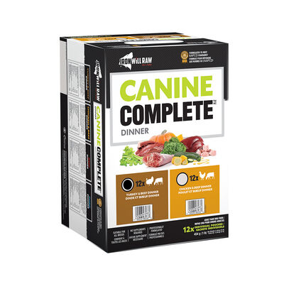 Iron Will Raw, Canine Complete, Turkey & Beef Dinner - 5.44 kg