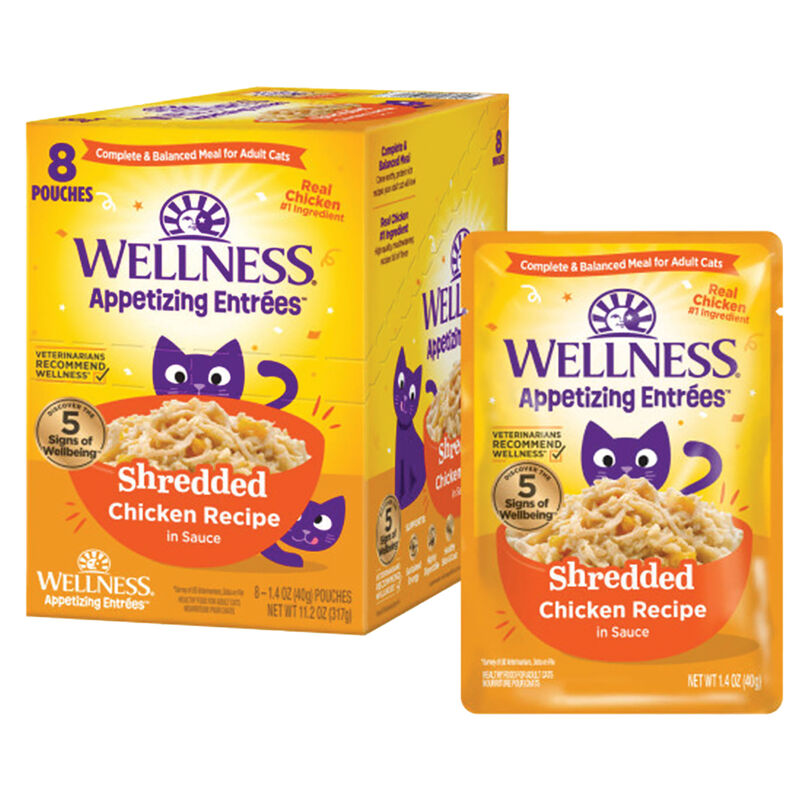 Wellness, Appetizing Entr&eacute;e - Shredded Chicken Recipe in Sauce - Wet Cat Food image number null