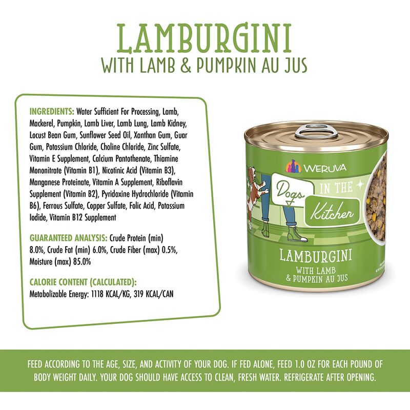 Weruva, Can, Adult - Lamburgini - 285 g - Minced - Wet Dog Food image number null