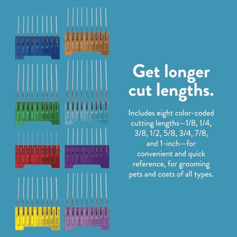 5-in-1 Stainless Steel Guide Comb Slide On Set-8pc image number null
