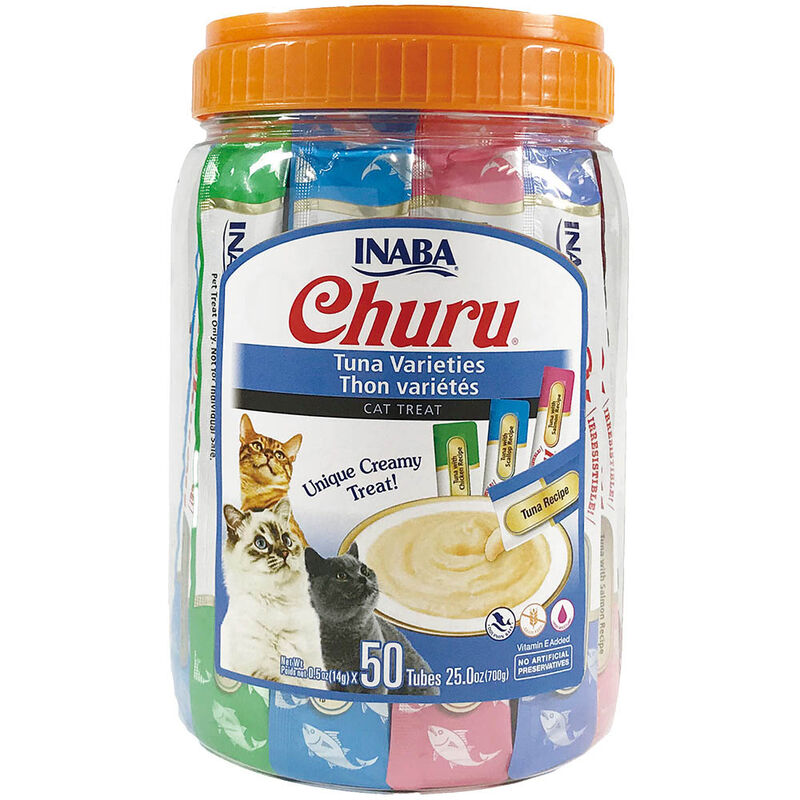 Churu Cat Treats, Tuna Varieties - 50 Tubes - 14 g x 50 image number null