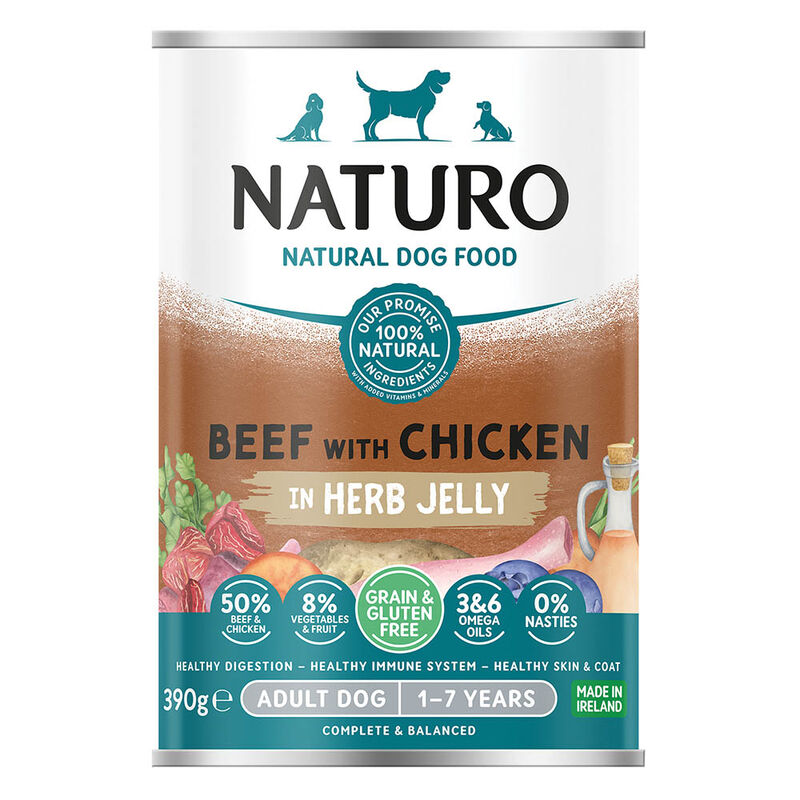 Naturo, Can, Adult - Beef & Chicken w/ Jelly - 390 g image number null