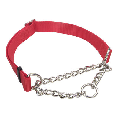 Adjustable Training Collar for Dogs, Red, Medium - 3/4" x 14"-20"