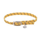 Cat Collar - Reflective Stretch - Yellow w/Charm - 3/8x10" image number null