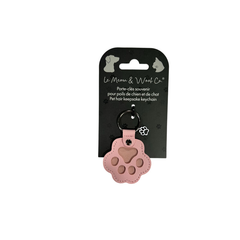 Meow & Woof Paw Keychain with Paw Charm image number null