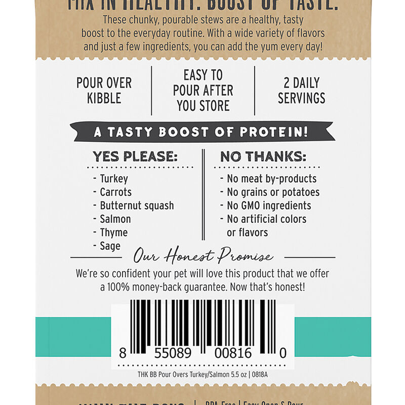 The Honest Kitchen, Bone Broth Pour Overs, Turkey & Salmon - Wet Dog Food image number null