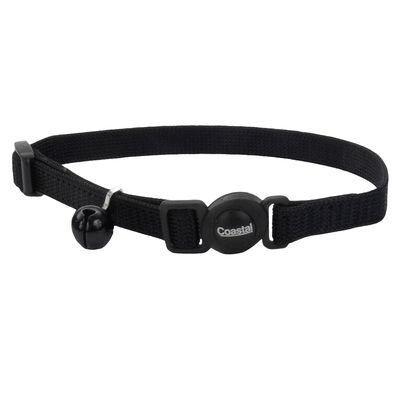Cat Collar Adjustable Breakaway Snag Proof Black 3/8x8-12"