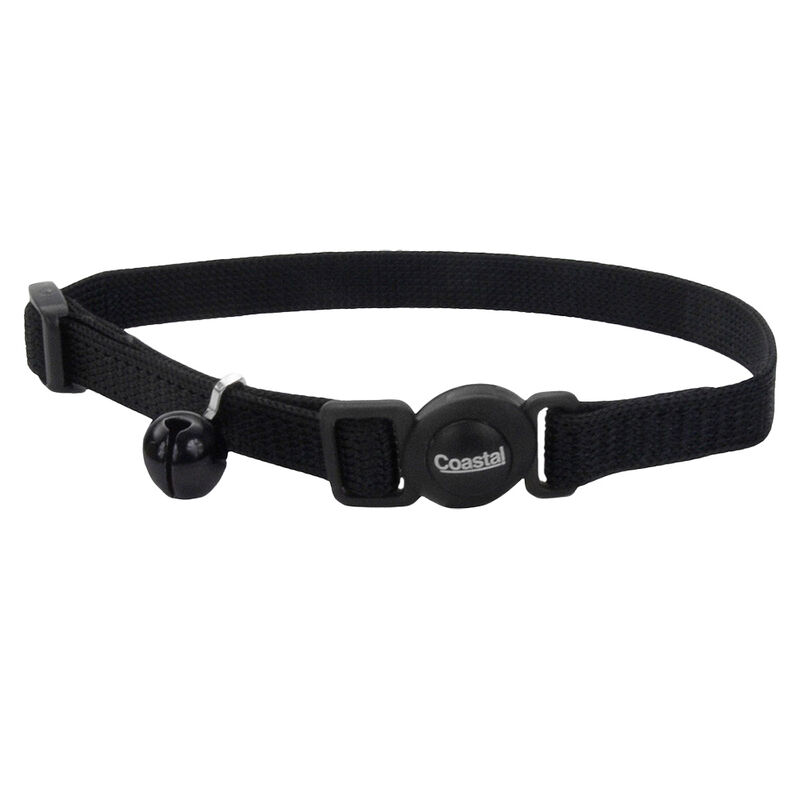Cat Collar Adjustable Breakaway Snag Proof Black 3/8x8-12" image number null