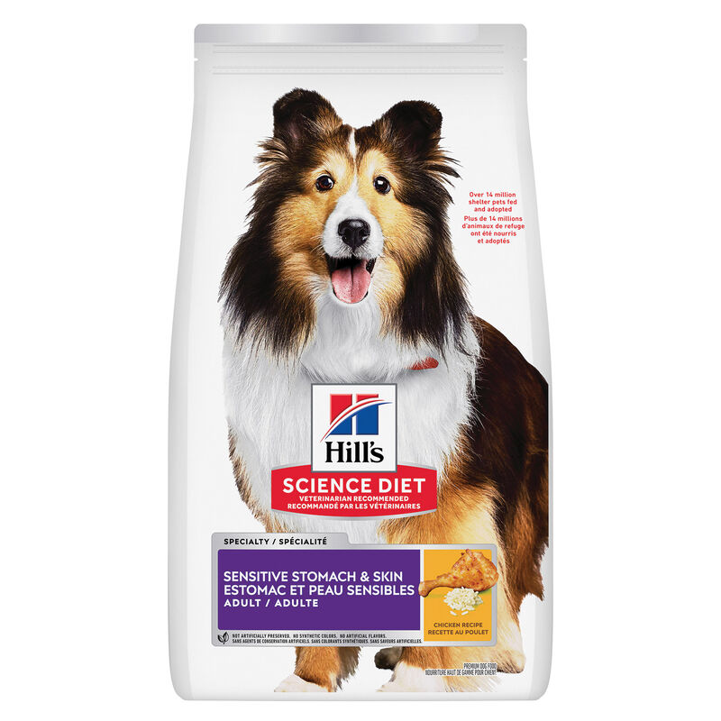 Science Diet, Adult Sensitive Stomach & Skin Chicken Recipe - Dry Dog Food image number null