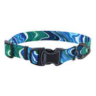 Adjustable Fashion Dog Collar, Malachite Magic, Small - 5/8" x 10-14" image number null