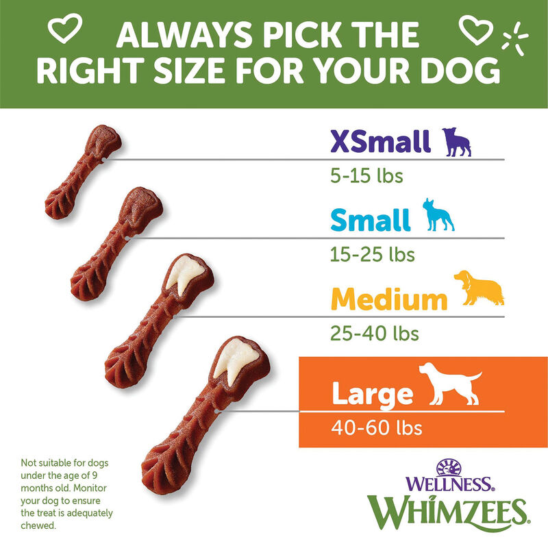 Whimzees, Dental Treat, Toothbrush Star Value Pouch - L-6 Pc image number null