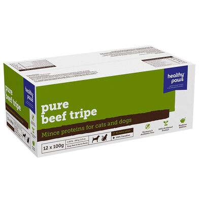 Healthy Paws, Pure Mince Beef Tripe - 2.65 lb (12 x 100 g)
