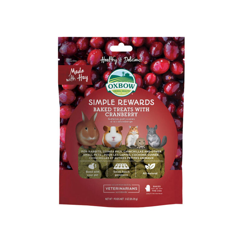 Oxbow Animal Health Simple Rewards Baked Treats for Small Animals - Cranberry image number null