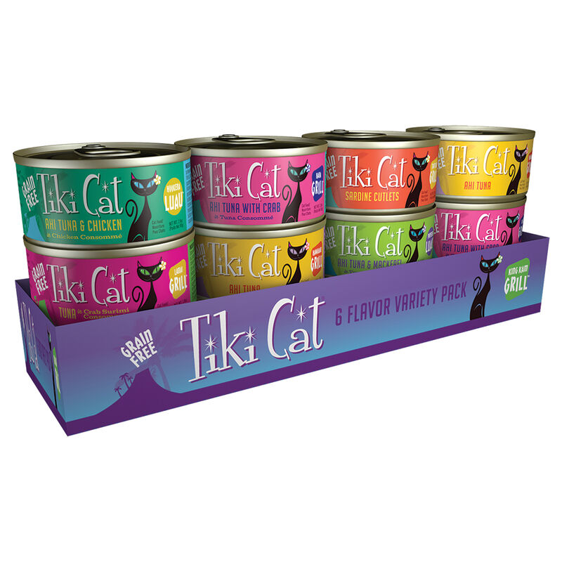 Can, Feline Adult - Grill Variety Pack - Grain Free - 6 Flavors - 79 g - 12 pk image number null