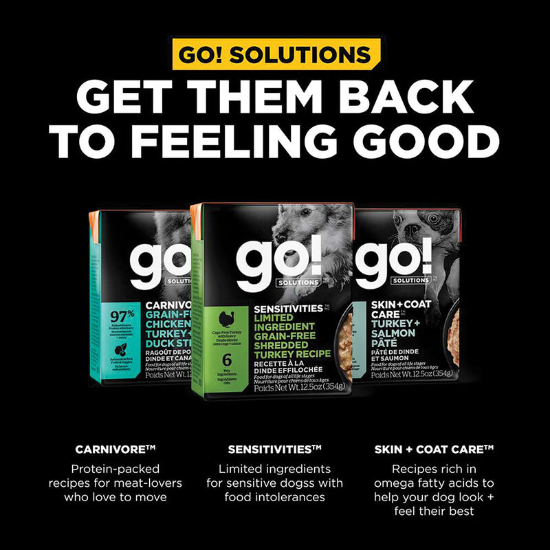GO! SOLUTIONS, SENSITIVITIES Limited Ingredient Grain Free Shredded Turkey Recipe for dogs - Wet Dog image number null