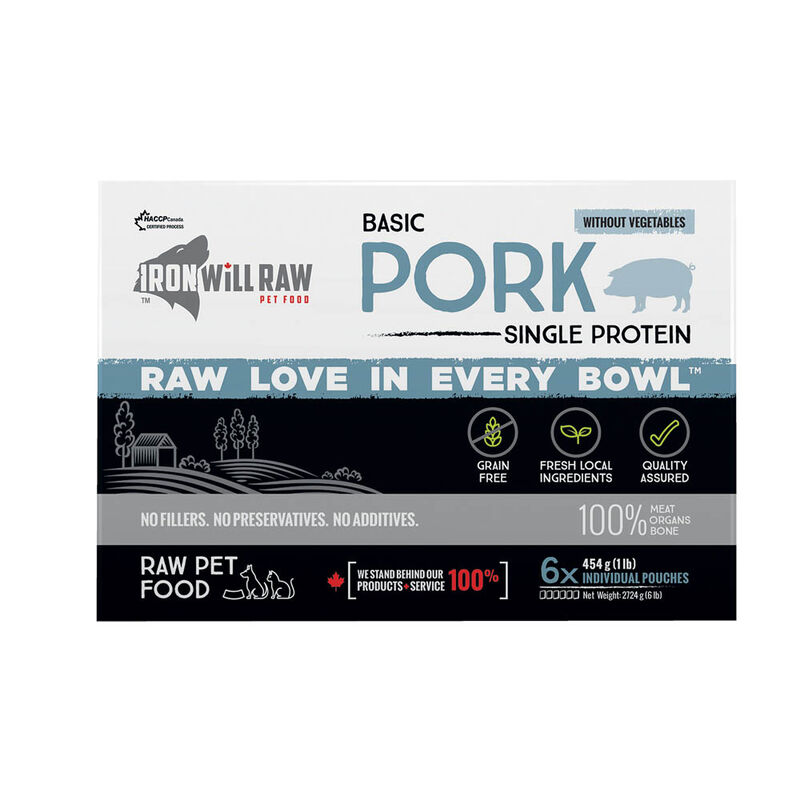 Iron Will Raw, Basic, Pork - 2.72 kg image number null