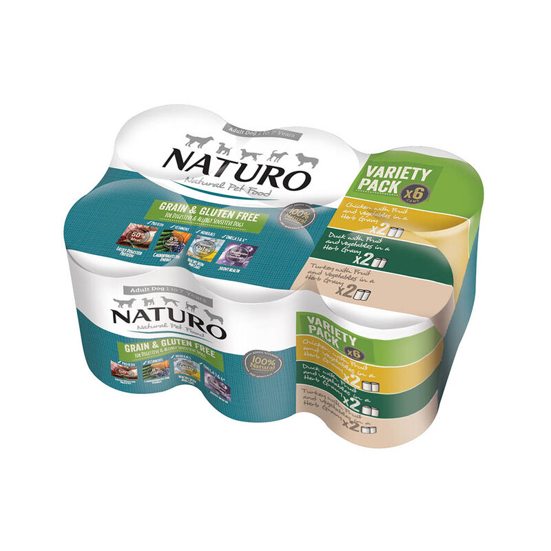 Naturo, Can, Adult - Variety Pack w/ Gravy - 390 g - 6 pk image number null