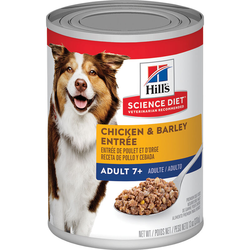 Science Diet, Adult 7+ Chicken & Barley Canned Dog Food, 370 g - Wet Dog Food image number null