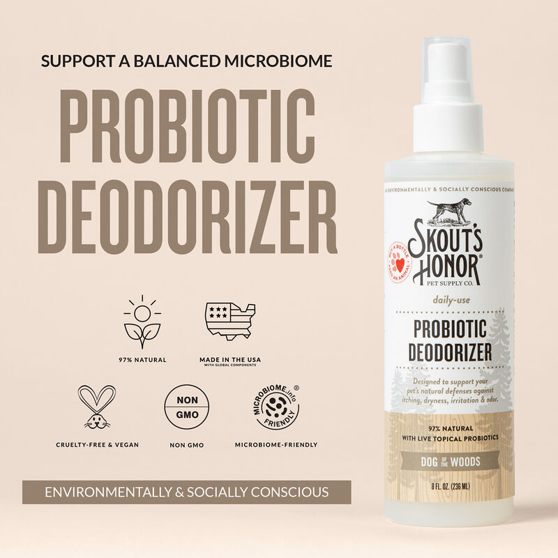 Skouts Honor, ProbioticDailyUseDeodorizer-Dog of the Woods-8oz image number null