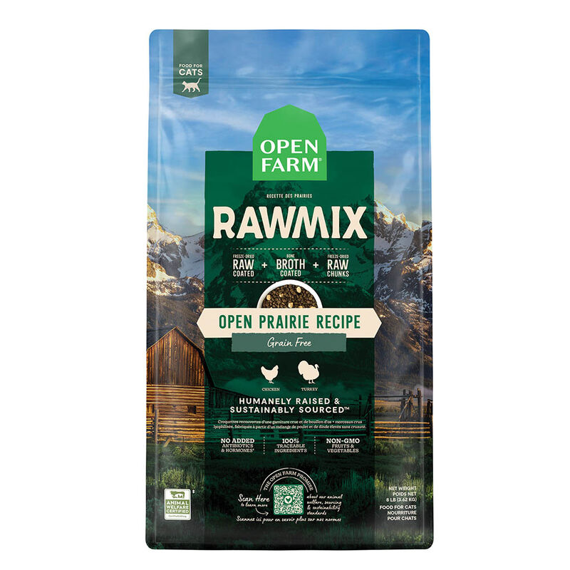 Open Farm, Feline Adult -  RawMix GF Open Prairie - Dry Cat Food image number null