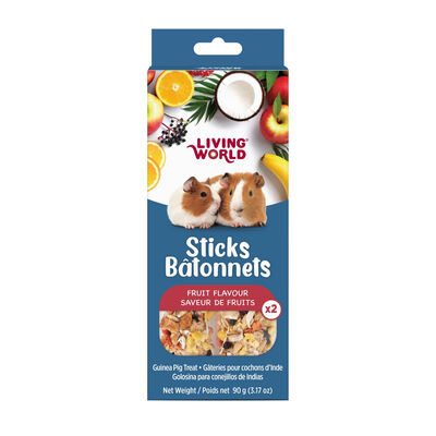 Living World Guinea Pig Treat Sticks - Fruit Flavour 2pk