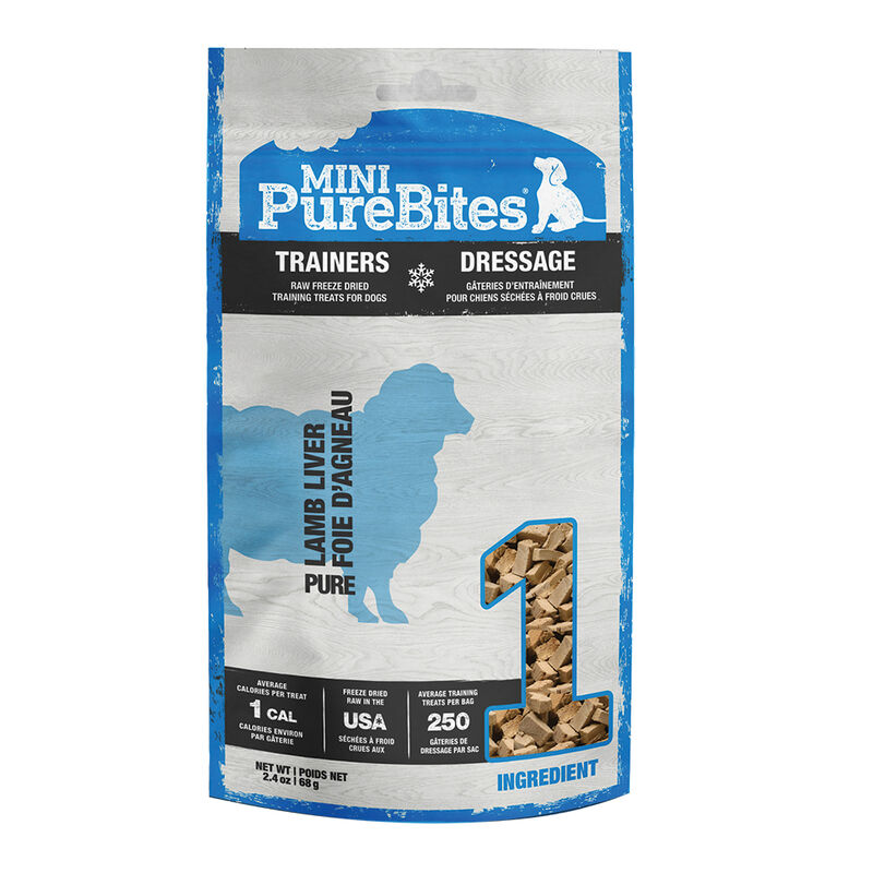 PureBites, Mini Trainers - Lamb Liver - 68 g - Freeze Dried Dog Treat image number null