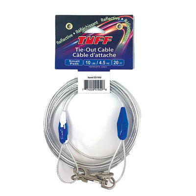 TUFF, Reflective Tie-Out Cable - Small - 20'